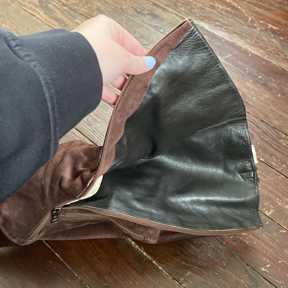 Brown tall suede Prada boots - Picture 6 of 6